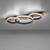 Leuchten Direkt Trooper Wooded and Black 37W LED Flush Ceiling Light 