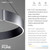Pure E-Clipse 2 Light Grey LED Motorised Ring Pendant Light