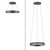 Paul Neuhaus Pure E-Clipse 2 Light Grey LED Motorised Ring Pendant Light 