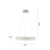 Paul Neuhaus Titus White 260cm LED Ringed Pendant Light 