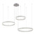 Lilluti 2 Light Stainless Steel with White LED Ringed Pendant Light