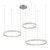 Leuchten Direkt Lilluti 2 Light Stainless Steel with White LED Ringed Pendant Light 