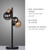 Popsicle 4 Light Black with Glass Spheres Table Lamp