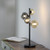 Popsicle 4 Light Black with Glass Spheres Table Lamp