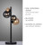 Paul Neuhaus Popsicle 4 Light Black with Glass Spheres Table Lamp 