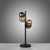 Paul Neuhaus Popsicle 4 Light Black with Glass Spheres Table Lamp 