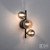 Popsicle 3 Light Black with Glass Spheres Wall Light