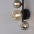 Popsicle 3 Light Black with Glass Spheres Wall Light