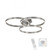 Paan 3 Light Stainless Steel Round LED Flush Ceiling Light