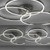 Paul Neuhaus Paan 3 Light Stainless Steel Round LED Flush Ceiling Light 