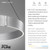 Pure E-Clipse 2 Light Aluminium LED Motorised Ring Pendant Light