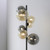 Popsicle 7 Light Black with Glass Spheres Floor Lamp
