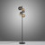 Popsicle 7 Light Black with Glass Spheres Floor Lamp