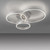 Leuchten Direkt Lilluti 2 Light Stainless Steel with White LED Semi Flush Ceiling Light 