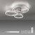 Leuchten Direkt Lilluti 2 Light Stainless Steel with White LED Semi Flush Ceiling Light 
