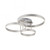 Leuchten Direkt Lilluti 2 Light Stainless Steel with White LED Semi Flush Ceiling Light 