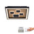 Eliza Natural Wood Square LED Flush Ceiling Light