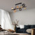 Paul Neuhaus Popsicle 10 Light Black with Glass Spheres Semi-Flush Ceiling Light 