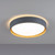 Emilia Grey and Wood with White LED Flush Ceiling Light
