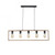 Franky 5 Light Black and Brown Bar Pendant Light