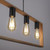 Franky 5 Light Black and Brown Bar Pendant Light