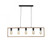 Leuchten Direkt Franky 5 Light Black and Brown Bar Pendant Light 