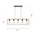 Leuchten Direkt Franky 5 Light Black and Brown Bar Pendant Light 