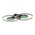 Leuchten Direkt Tunel Black LED Flush Ceiling Light 