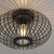 Leuchten Direkt Racoon Black 40cm Flush Ceiling Light 
