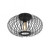 Leuchten Direkt Racoon Black 40cm Flush Ceiling Light 