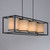 Raven 4 Light Black with Cream Shades Bar Pendant Light