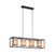 Raven 4 Light Black with Cream Shades Bar Pendant Light