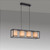 Raven 4 Light Black with Cream Shades Bar Pendant Light