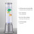 Leuchten Direkt Ava 12 Light Silver Water Column RGB LED Table Lamp 