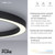 Pure-Lines Anthracite Round 42W LED Flush Ceiling Light