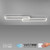 Leuchten Direkt Iven Brushed Chrome 63cm Dimmable LED Flush Ceiling Light 