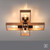 Franky 4 Light Black and Brown Flush Ceiling Light