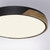 Q-Bila Black with Opal Diffuser Flush Ceiling Light