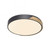 Paul Neuhaus Q-Bila Black with Opal Diffuser Flush Ceiling Light 