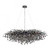 Icicle 15 Light Black with Crystal Chandelier