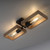 Franky 2 Light Black and Brown Wall or Ceiling Light