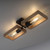 Leuchten Direkt Franky 2 Light Black and Brown Wall or Ceiling Light 