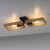 Leuchten Direkt Franky 2 Light Black and Brown Wall or Ceiling Light 