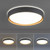 Paul Neuhaus Q-Emilia Grey with Remote Control LED Flush Ceiling Light 
