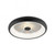 Leuchten Direkt Vertigo Remote Control Black Round 46.5cm LED Flush Ceiling Light 