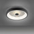 Leuchten Direkt Vertigo Remote Control Black Round 46.5cm LED Flush Ceiling Light 