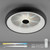 Leuchten Direkt Vertigo Remote Control Black Round 46.5cm LED Flush Ceiling Light 