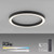 Pure-Lines Anthracite Round 30W LED Flush Ceiling Light
