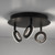 Sileda 3 Light Anthracite Adjustable Plate LED IP44 Bathroom Ceiling Light