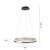 Q-Beluga Smart Black and Matt Brass LED Ring Pendant